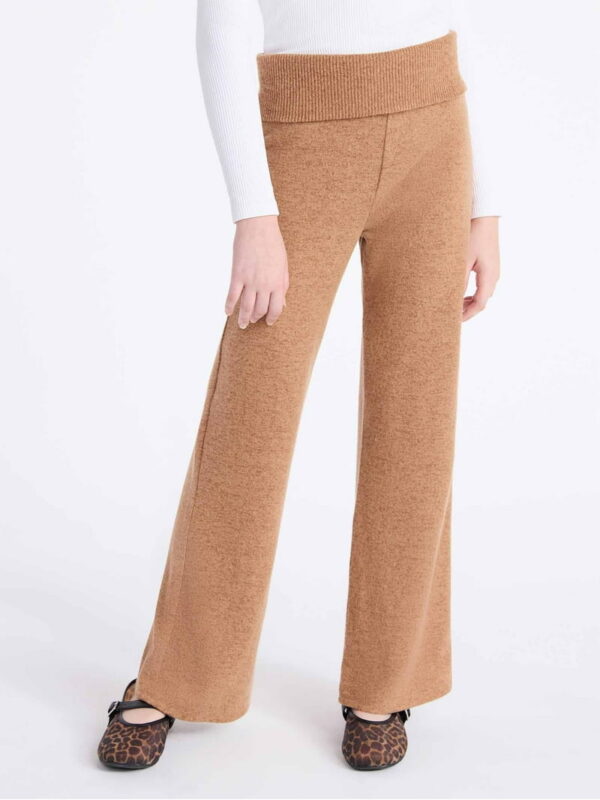 Pantalón Acampanado con Cintura Plegable