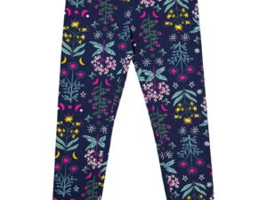 Leggins Azul Flores y Plantas