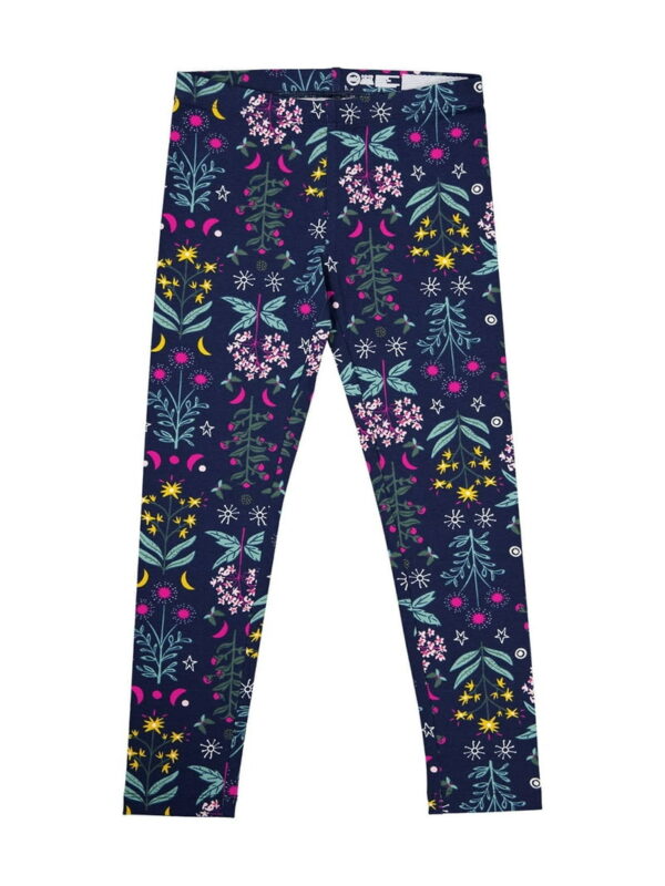 Leggins Azul Flores y Plantas