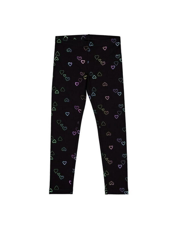 Leggins Negro Corazones Metálicos